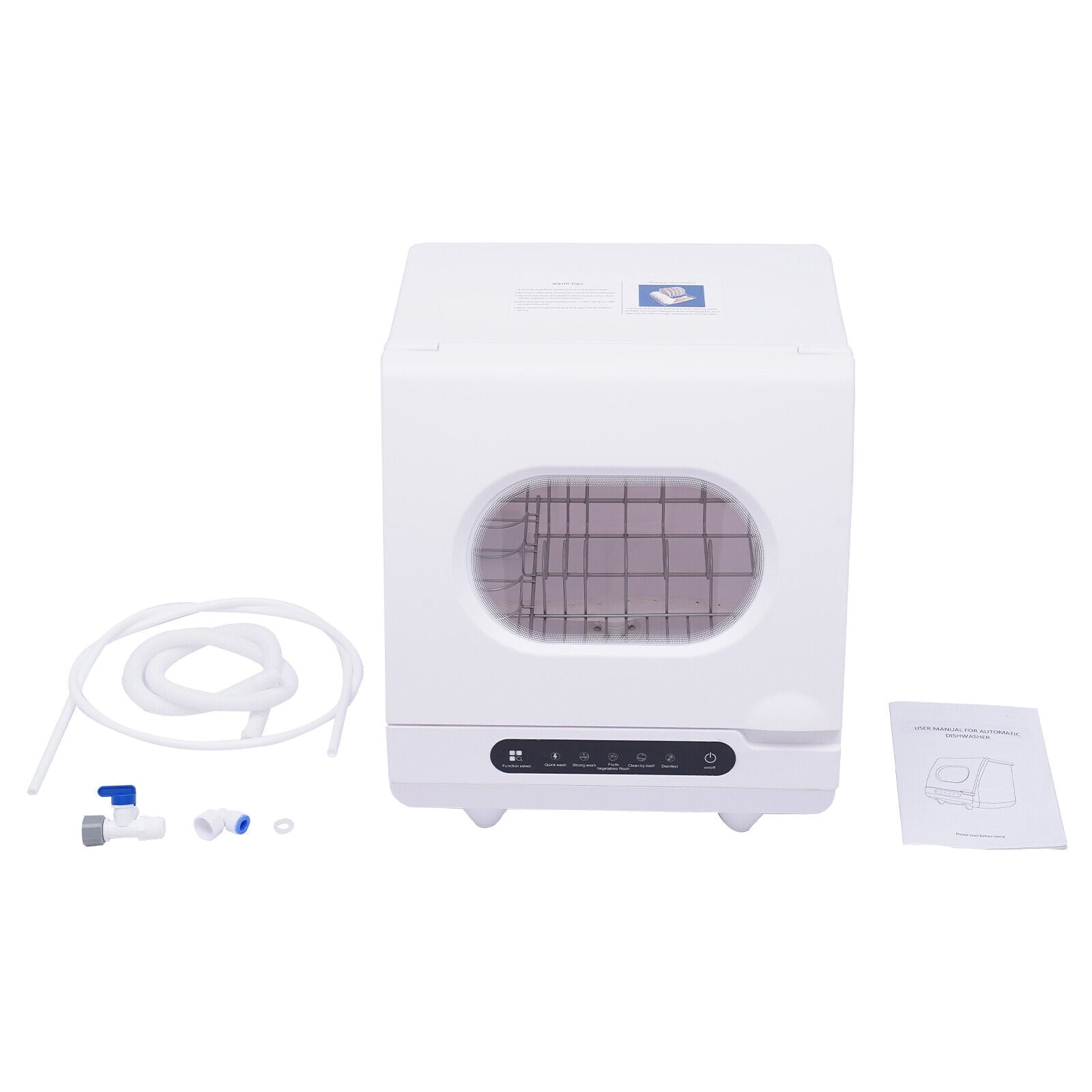 Mkyiongou Compact Countertop Dishwasher with Full Panel Control, 50 dB