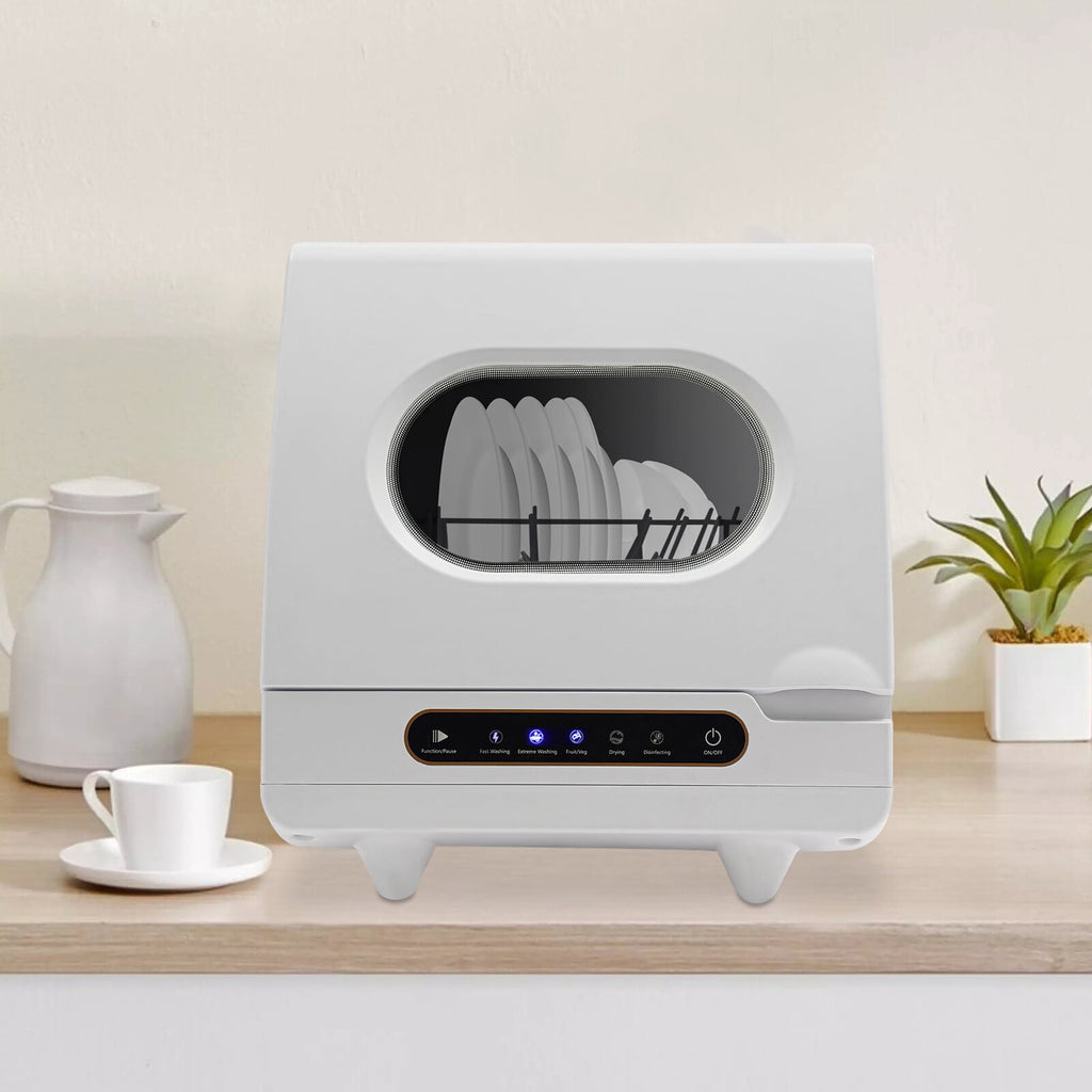 Portable Countertop Dishwasher 5 Washing Programs with Water Tank Leak-Proof Dry