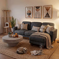 Homall Cloud Modular Sectional Sofa 3 Seat L-Shaped Cloud Oversized Sofa Couch for Living Room, Apartment and Small Space,Dark Gray