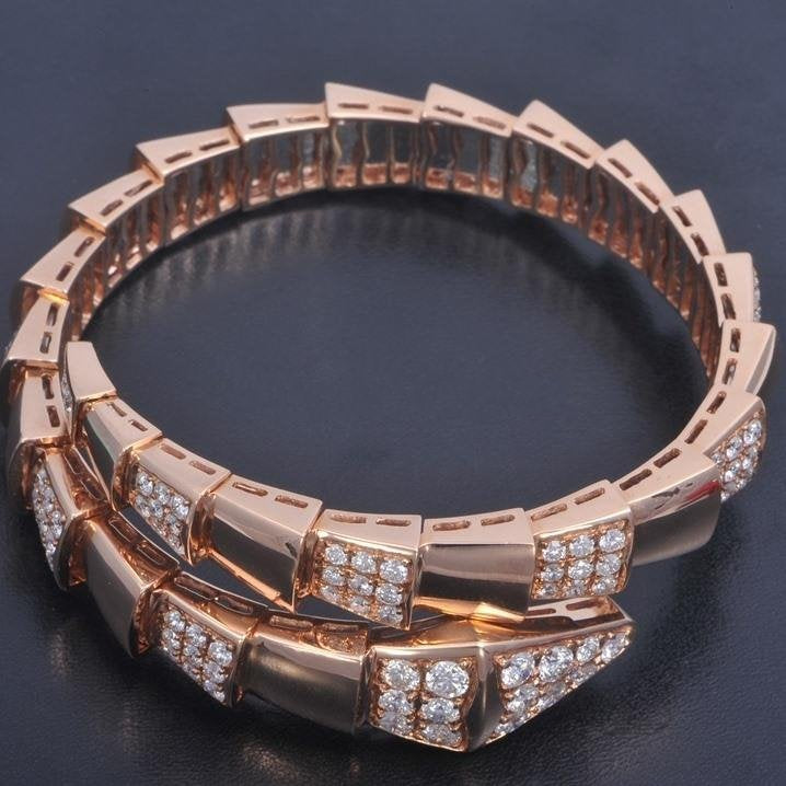 Bvlgari Serpenti Bracelet Pink Gold Cubic Zirconia 1